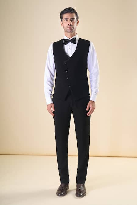 Buy Arihant Rai Sinha Black Polyester, Cotton, Silk Beads Hand Embroidered Tuxedo Set Online at Aza Fashions Buy_Arihant Rai Sinha_Black Polyester, Cotton, Silk Beads Hand Embroidered Tuxedo Set _Online_at_Aza_Fashions