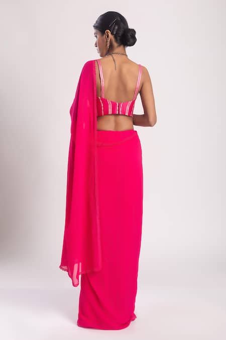 Tuli Patali Lace Embroidered Border Saree 