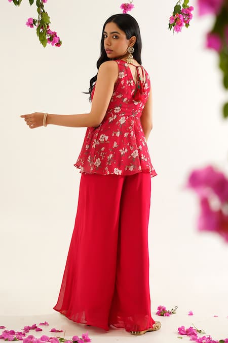 Tuli Raga Aaleahya Floral Print Peplum Kurta 