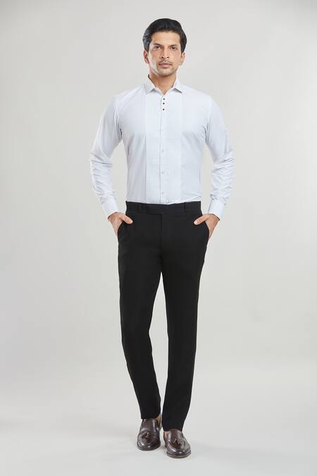 Arihant Rai Sinha_Black Polyester, Satin Sequins, Embroidery Bead Tuxedo Set With Waistcoat _Online_at_Aza_Fashions