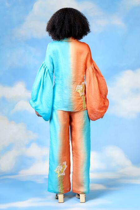 Shilpi Gupta Color Block Shirt With Trouser 