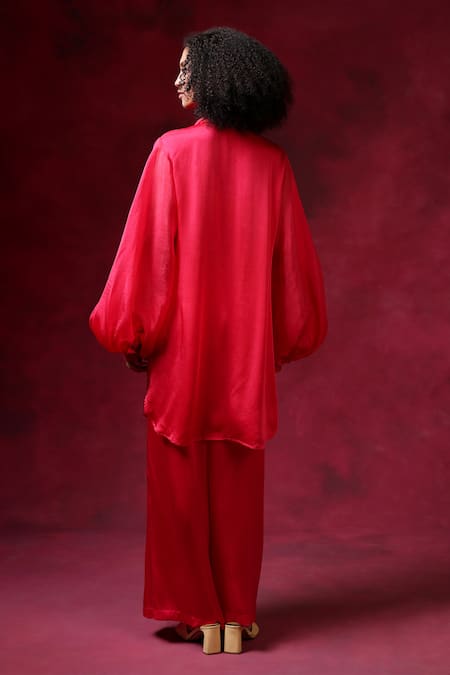 Shilpi Gupta Patchwork Embroidered Shirt & Trouser Set 