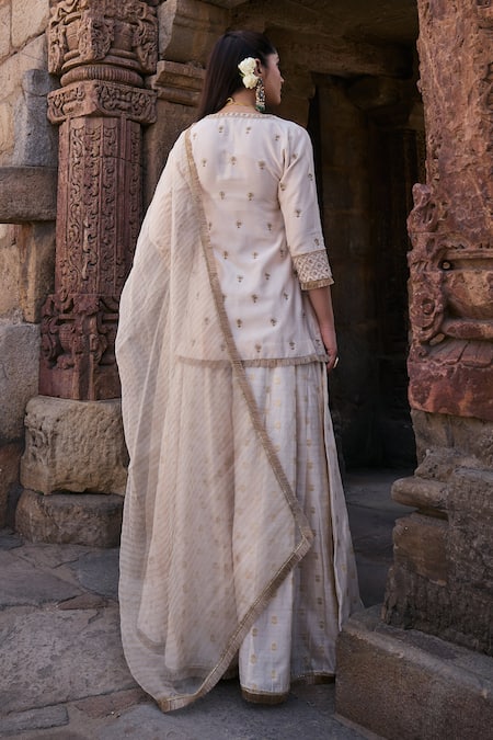 Kritika Dawar Shrina Wildflora Dori Embroidered Kurti Sharara Set 