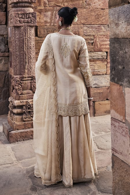 Kritika Dawar Alaya Gul Embroidered Kurta Sharara Set