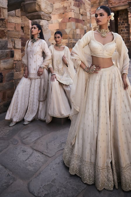 Kritika Dawar Ivory , Organza Gota Patti, Pearls, Alaya Gul Kurta Sharara Set Online at Aza Fashions Kritika Dawar_Ivory , Organza Gota Patti, Pearls, Alaya Gul Kurta Sharara Set _Online_at_Aza_Fashions