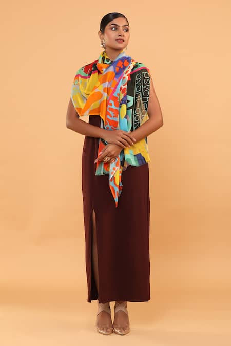 MODARTA Abstract Print Shawl 