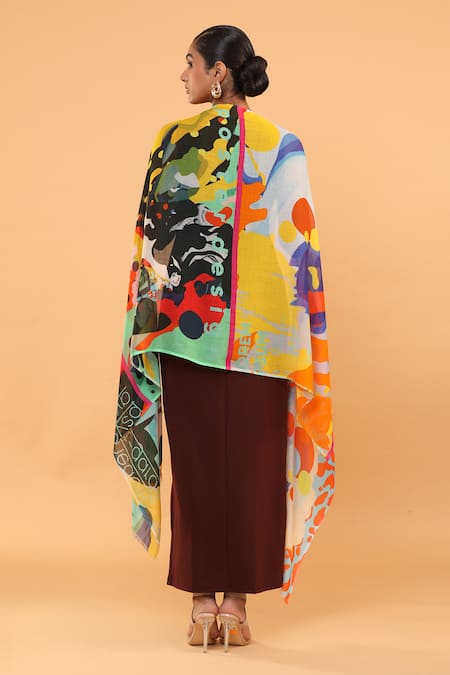 Shop_Modarta_Multi Color Abstract Print Shawl _at_Aza_Fashions