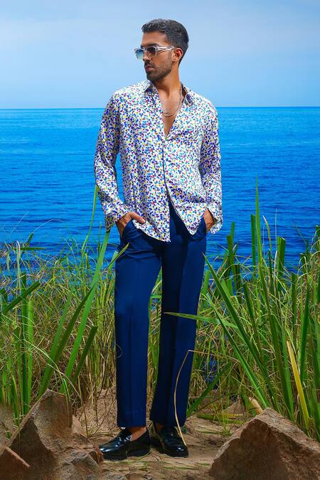 Shop_Asuka_White Liberty Habutai Silk Print Seraphic Blossom Shirt _Online_at_Aza_Fashions
