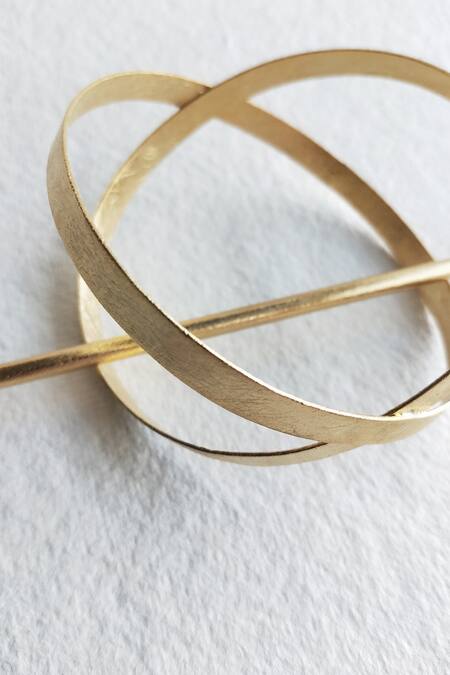 Buy_DE'Anma_Gold Bisect Shaped Small Hair Bun 