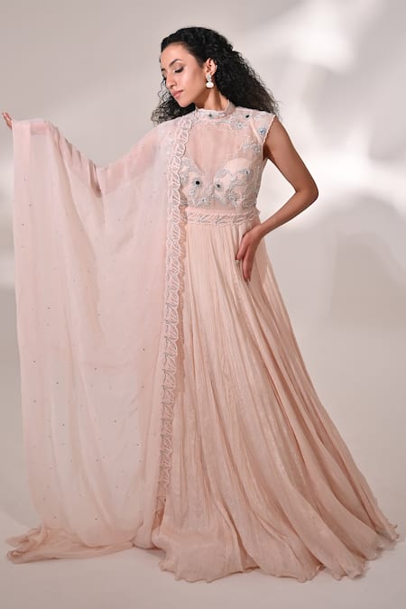 BAANI KHURANA Floral Embroidered Anarkali With Dupatta 