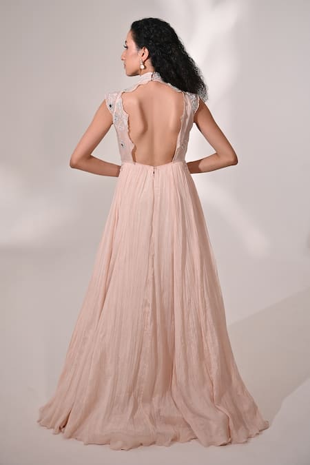 BAANI KHURANA Floral Embroidered Anarkali With Dupatta 