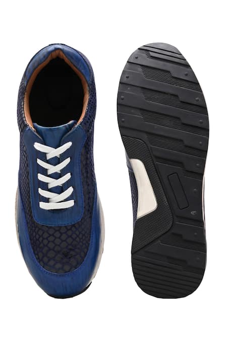 Shop_Ivrah_Blue Air Croc Skin Textured Sneakers_at_Aza_Fashions