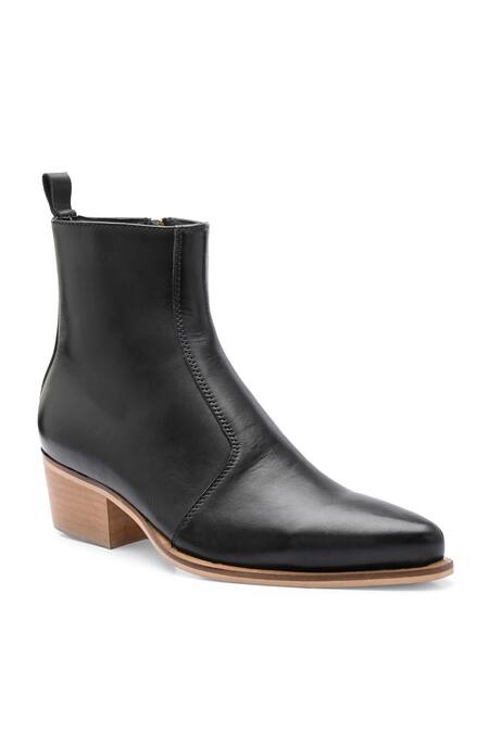 Buy_Ivrah_Black Jordan High Rise Leather Boots_Online_at_Aza_Fashions
