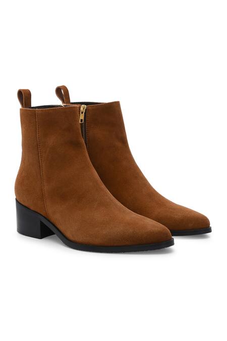 Buy_Ivrah_Brown Jordan High Rise Suede Boots_Online_at_Aza_Fashions