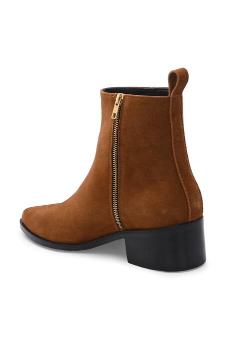 Ivrah_Brown Jordan High Rise Suede Boots_at_Aza_Fashions