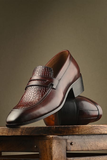 IVRAH Madrid Croc Skin & Shaded Slip On Shoes 