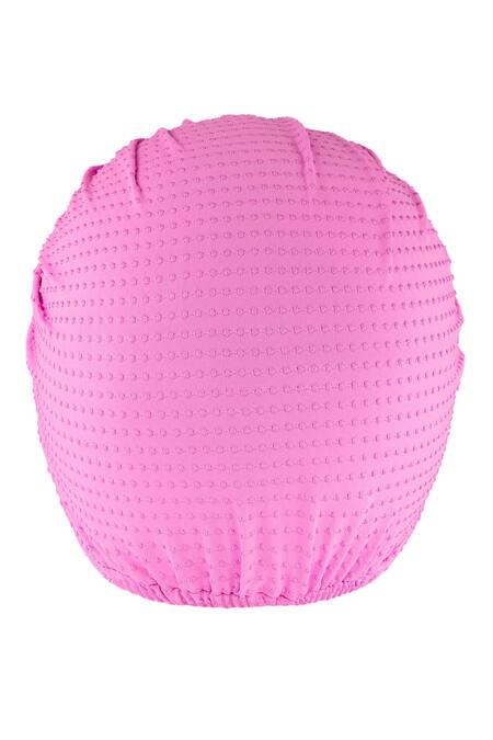 Shop Hair Drama CO Purple Pearl Flower Brooch Embellished Turban Online at Aza Fashions Shop_Hair Drama CO_Purple Pearl Flower Brooch Embellished Turban _Online_at_Aza_Fashions