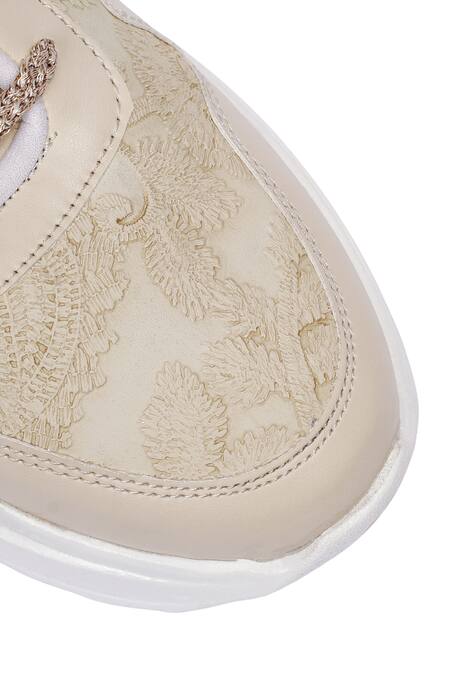 Buy Sole Mates by Palak Off White Elegance Floral Pattern Embroidered Sneakers Online at Aza Fashions Buy_Sole Mates by Palak_Off White Elegance Floral Pattern Embroidered Sneakers _Online_at_Aza_Fashions