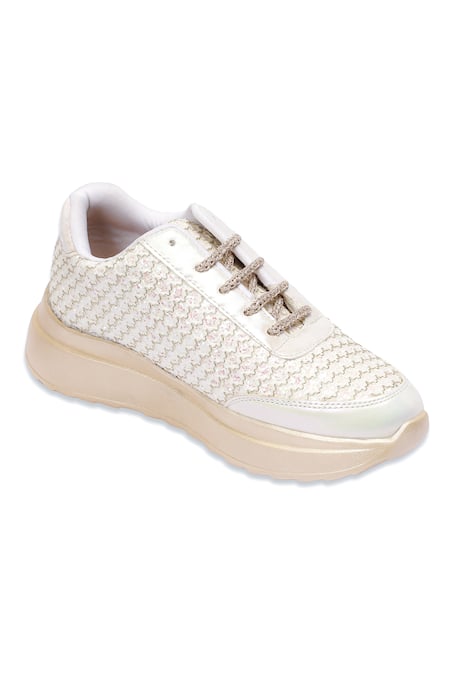 Sole Mates by Palak Gleaming Glitter Pattern Sneakers 