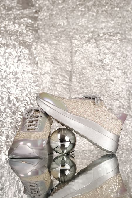 Sole Mates by Palak Spark Glitter Pattern Sneakers 