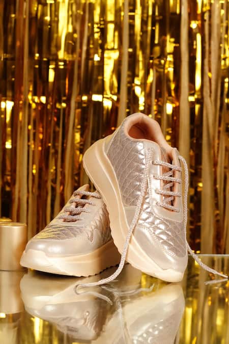 Sole Mates by Palak Quilted Pyramid Sneakers 