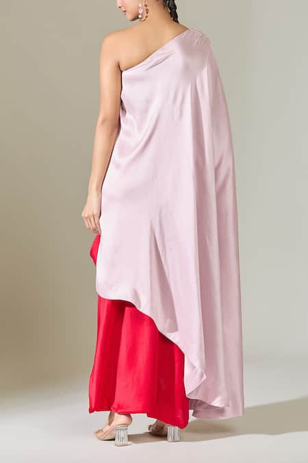 Shop Anamika Khanna Purple Floral Embroidered Cape And Draped Skirt Set at Aza Fashions Shop_Anamika Khanna_Purple Floral Embroidered Cape And Draped Skirt Set _at_Aza_Fashions