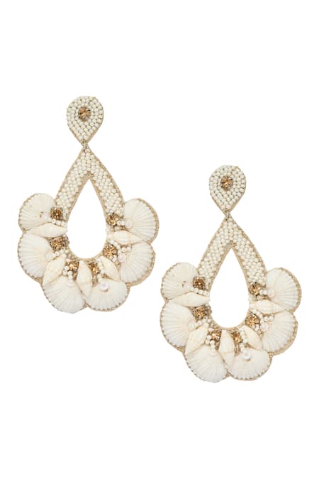 Samyukta Singhania Aloha Bead Embellished Drop Earrings 