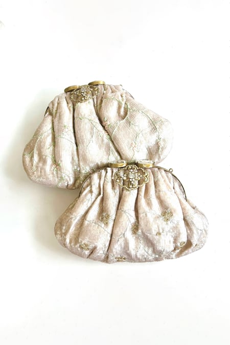 Kokommo Mini Roses Sequin Embroidered Clutch 