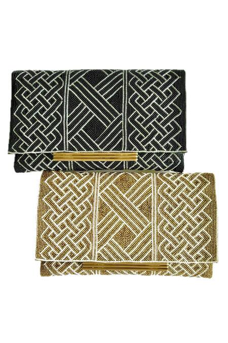 Kokommo Chiara Celtic Bead Embellished Clutch 