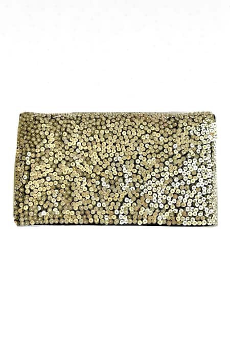 Kokommo Anemone Wrap Sequin Work Clutch 