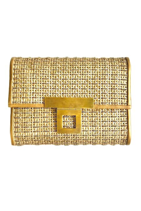 Kokommo Gold Textured The Luca Clutch 