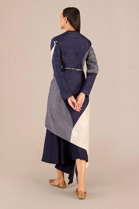 Ampm Serena Flora & Fauna Asymmetric Jacket With Skirt 