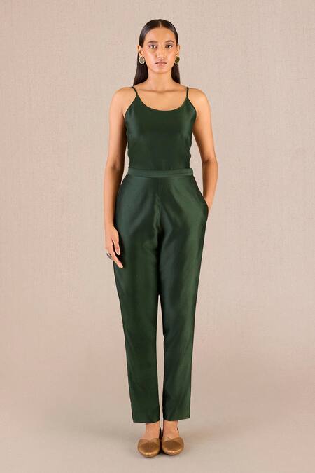 Buy Ampm Green Chanderi Brooches Round Neck, Scoop Aresha Horse Print Jacket And Pant Set Online at Aza Fashions Buy_Ampm_Green Chanderi Brooches Round Neck, Scoop Aresha Horse Print Jacket And Pant Set _Online_at_Aza_Fashions