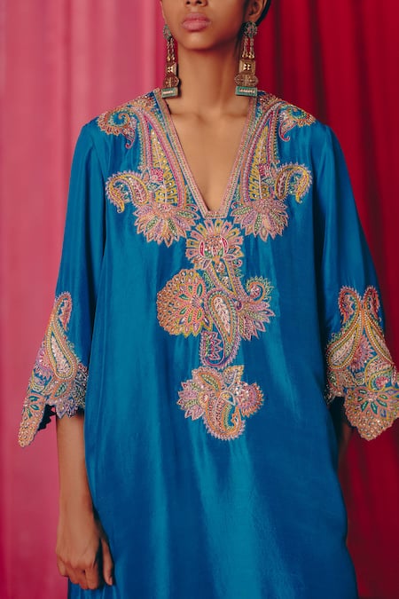 Mrunalini Rao Amna Paisley Yoke Embroidered Kurta & Pant Set 