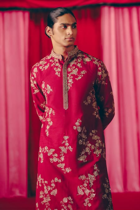 Mrunalini Rao Ajra Bloom Jaal Zardozi Work Kurta With Pant 