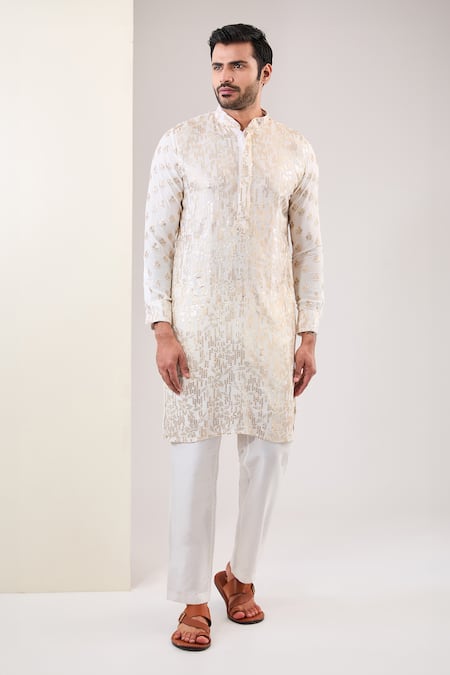 Rabani & Rakha Sequin Embroidered Kurta With Pant 