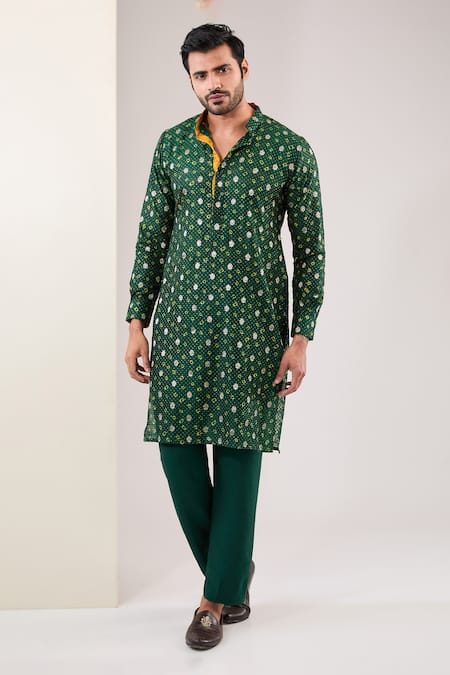 Rabani & Rakha Bandhani Detailed Kurta With Pant 