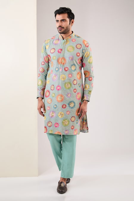 Rabani & Rakha Sequin Embroidered Kurta & Pant Set 