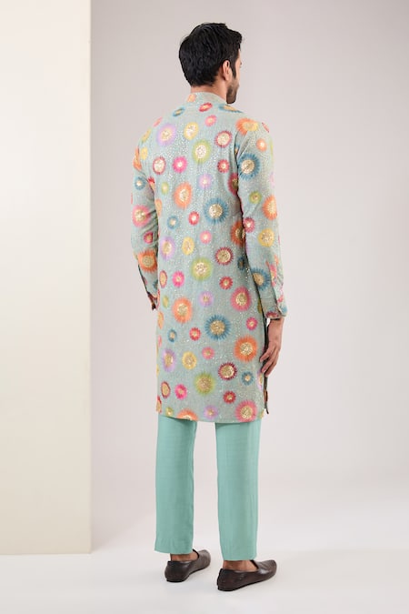 Rabani & Rakha Sequin Embroidered Kurta & Pant Set 