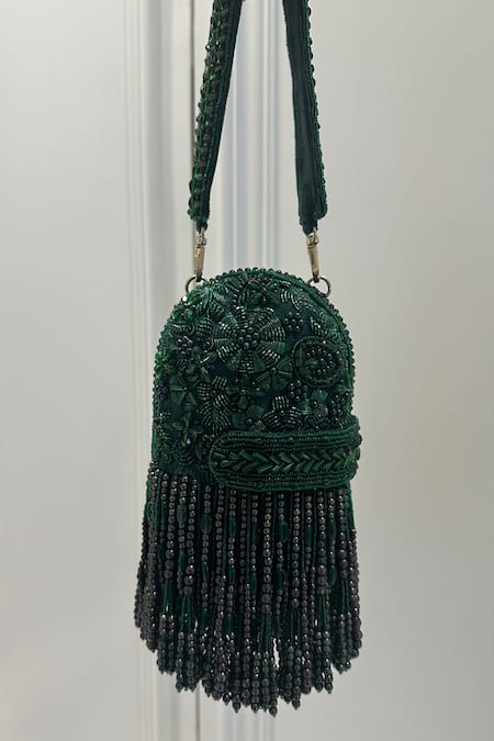 House of Kosha Azmat Tassel Embellished Capsule Bag 