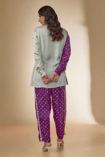 Sheeshakari Bandhani Print Shirt With Pant 