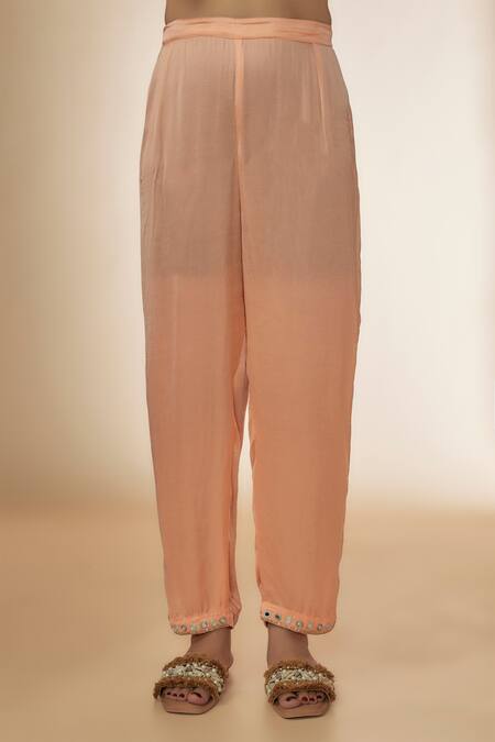 Shop Sheeshakari Grey Silk Beads, Embroidery, Mirrors Bandhani Print Kaftan Kurta With Pant Online at Aza Fashions Shop_Sheeshakari_Grey Silk Beads, Embroidery, Mirrors Bandhani Print Kaftan Kurta With Pant _Online_at_Aza_Fashions