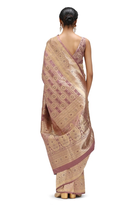 Mimamsaa Ryna Floral Jaal Woven Bridal Saree 