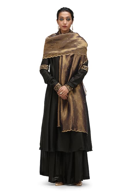 Mimamsaa Maryam Placed Sequin Embroidered Anarkali With Flared Pant 