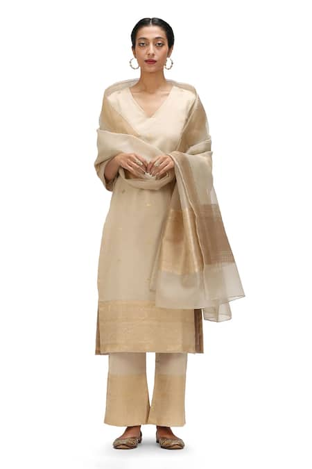 Mimamsaa Rakhi Woven Butti Kurta Pant Set 