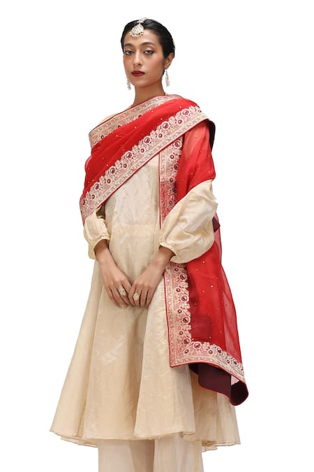Mimamsaa Feba Brocade Woven Border Dupatta 