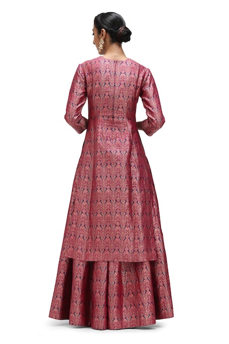 Mimamsaa Maan Brocade Silk Kurta & Flared Pant Set 