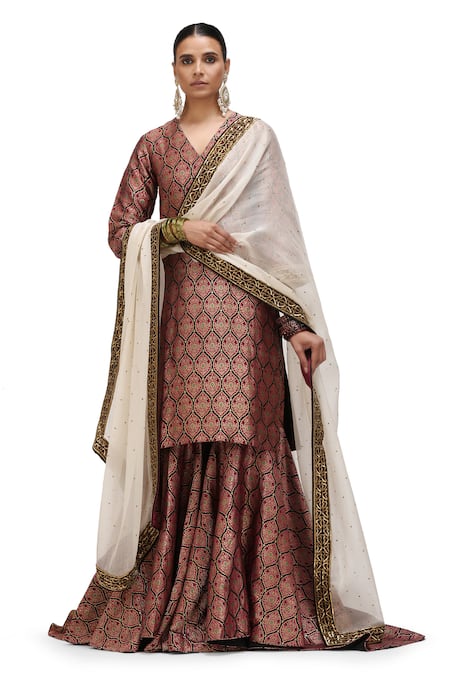 Mimamsaa Aksa Woven Embroidered Dupatta 