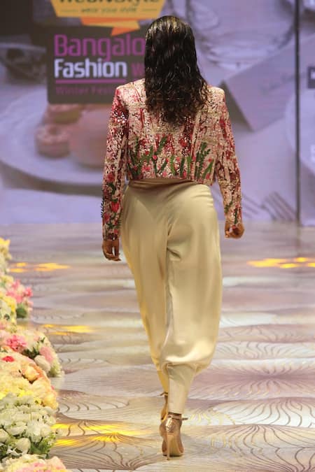 Rahul Singh Floral Garden Embroidered Blazer & Pant Set 