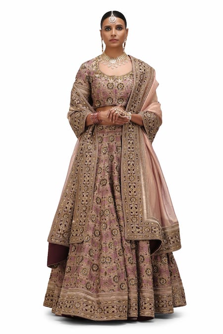 Mimamsaa Channan Gul Embroidered Bridal Lehenga Set 
